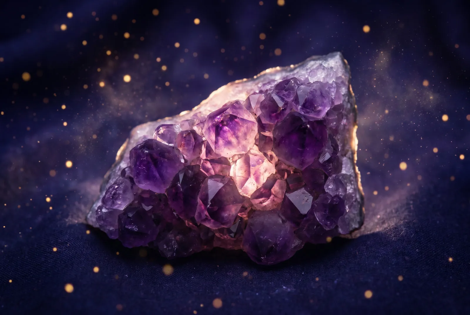 Amethyst-Kraftstein – violetter Kristall für Kronen- und Stirnchakra