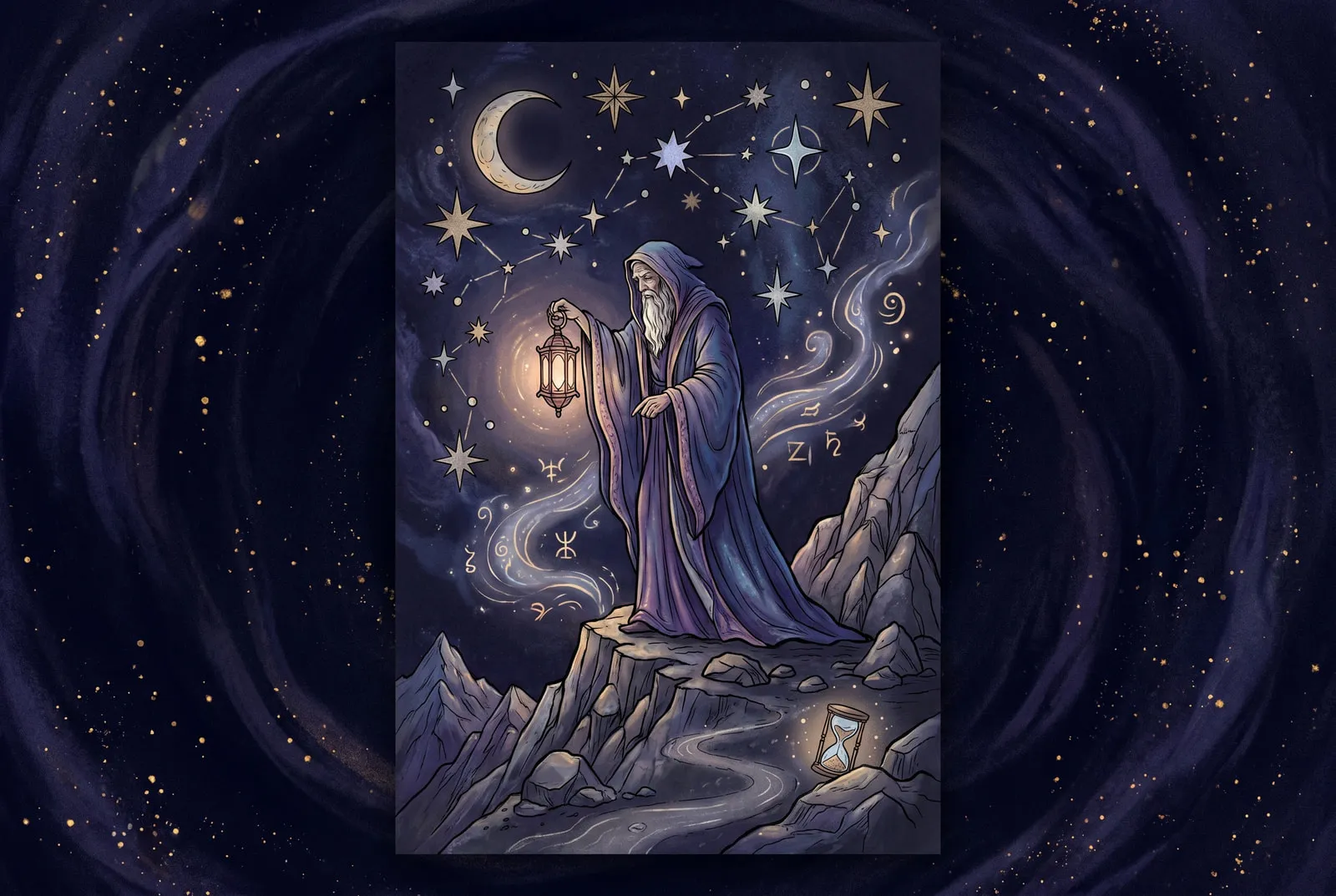 Tarotkarte Der Eremit (Erde): Innenschau, Weisheit, Rückzug
