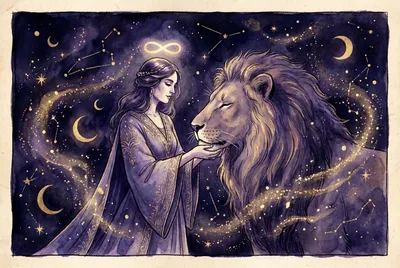Tarotkarte Die Kraft (Feuer): Innere Stärke, Mut, Mitgefühl