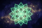 Herzchakra (Anahata) – Chakra-Symbol in Grün / Rosa