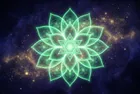 Herzchakra (Anahata) – Chakra-Symbol in Grün / Rosa