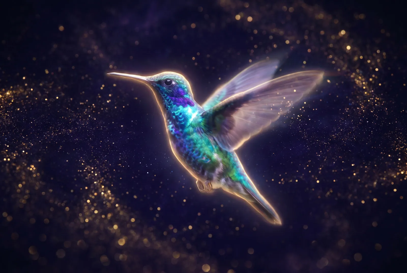 Krafttier Kolibri – Feuer-Tier für Herzchakra