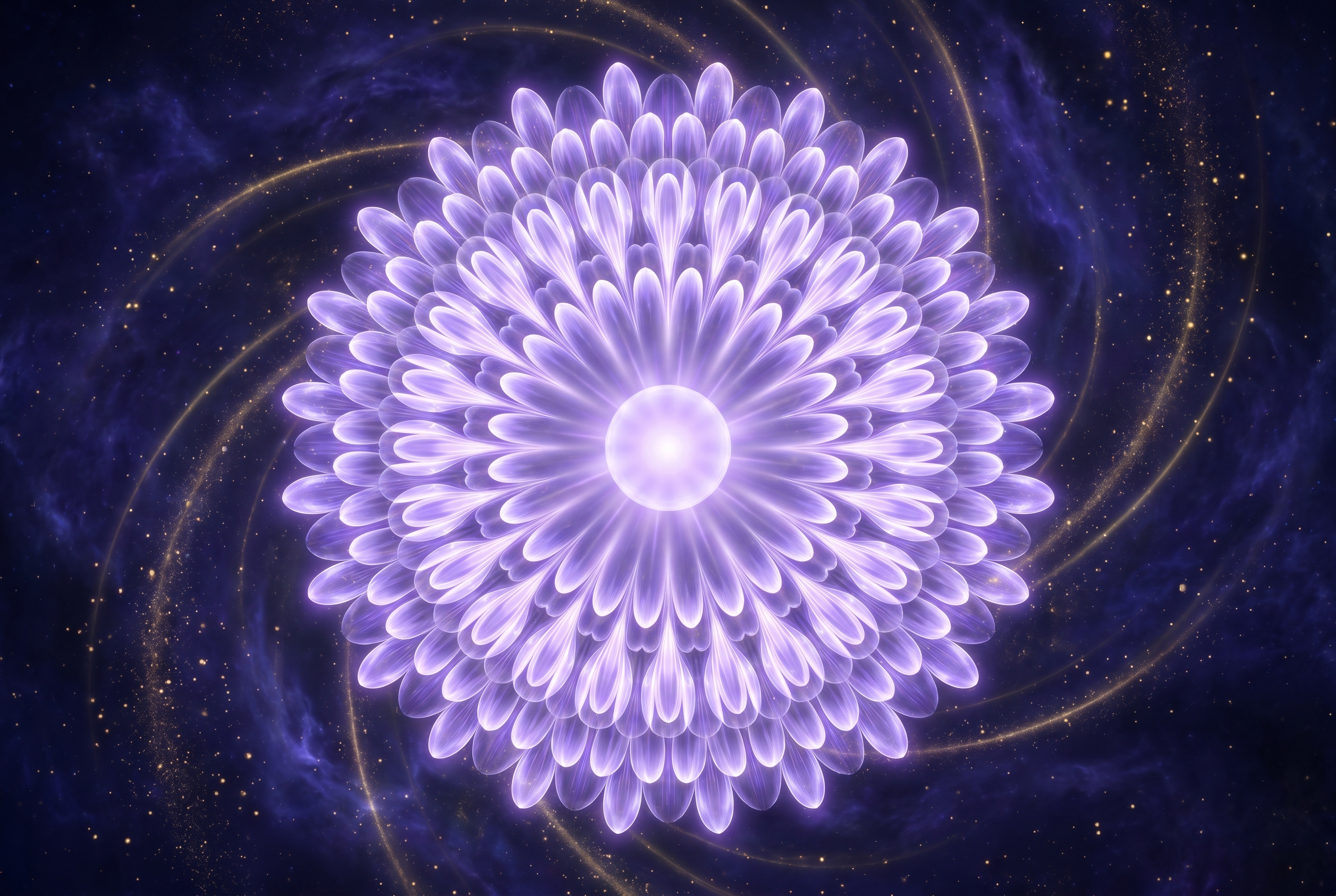 Kronenchakra (Sahasrara) – Chakra-Symbol in Violett / Weiss