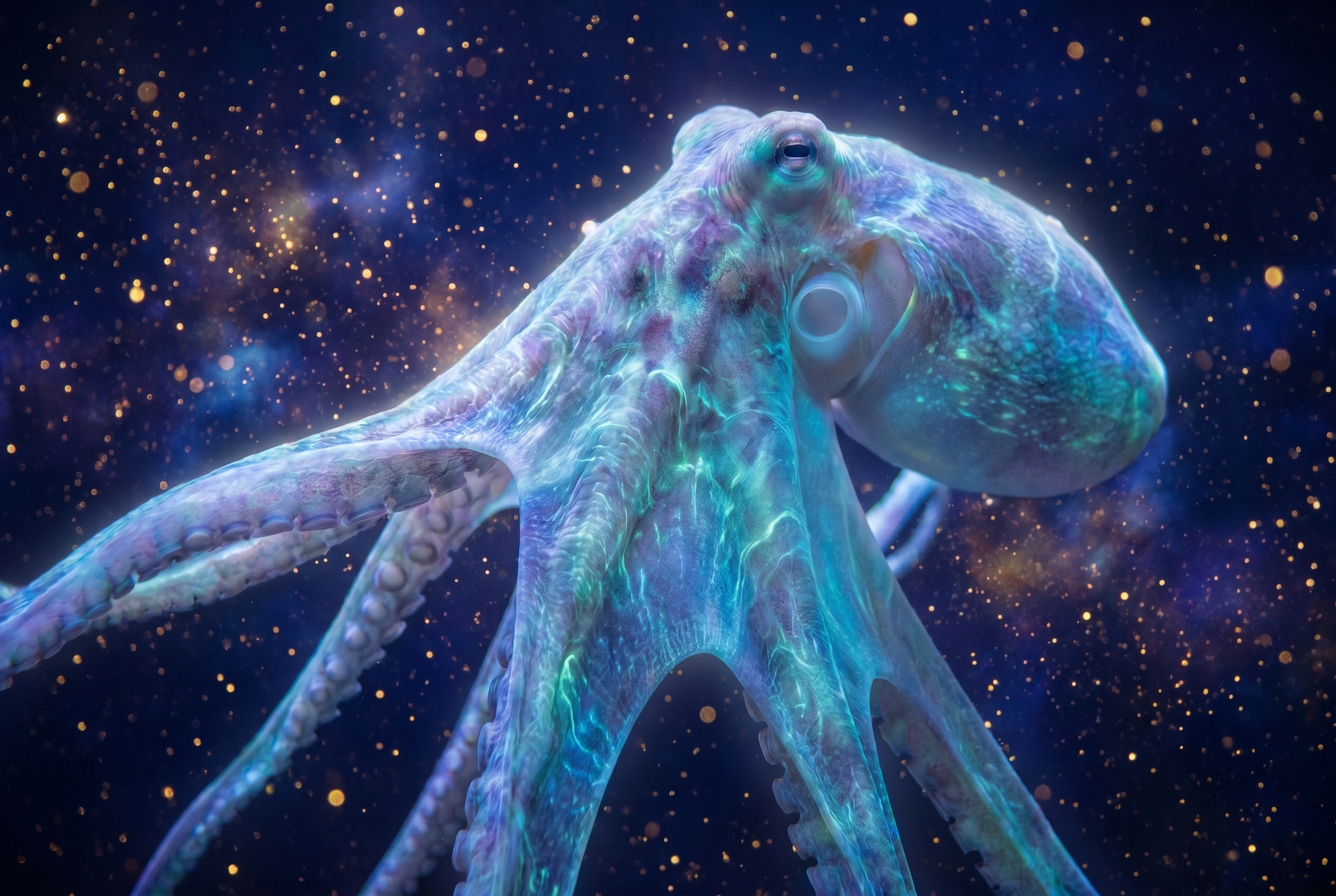 Krafttier Oktopus – Wasser-Tier für Stirnchakra