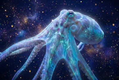 Krafttier Oktopus – Wasser-Tier für Stirnchakra